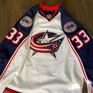 Columbus Blue Jackets pro stock hockey jersey AWAY